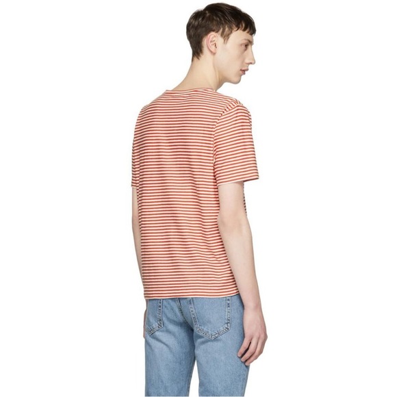 Saint Laurent Paris red and white striped t shirt - Picture 5 of 13